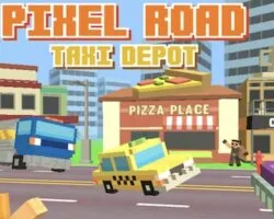 pixel road